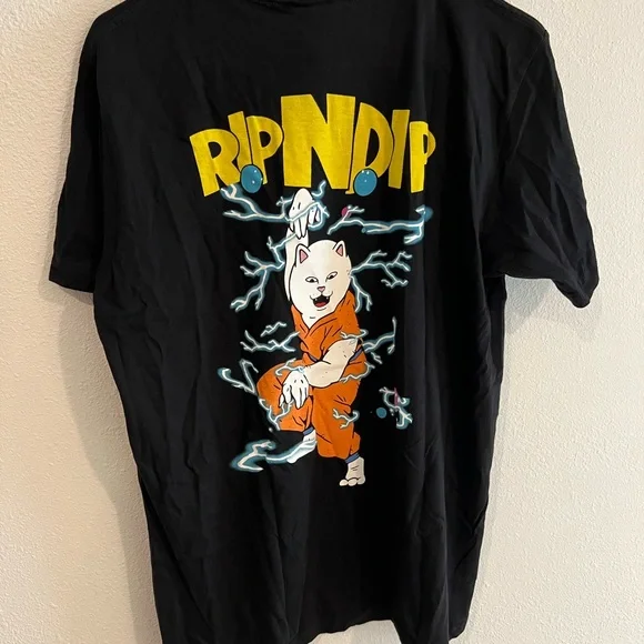Shirts | Ripndip Dragon Ball Z Goku Cat Black T Shirt | Poshmark